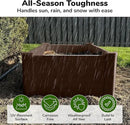 Raised Garden Bed - 2x4 ft Planter Box - Brown HDPE - No Tools Needed - DIY Kit for Urban Gardening, Flowers, Herbs & Vegetables - Made in The USA by GreenHaven Gardens