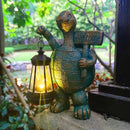 JOYBEE Garden Statues Turtle with Solar Lantern Outdoor Decor-Turtle Solar Figurines Lights Decorations for Patio Yard Lawn Ornaments-Gifts for Birthday Easter Housewarming by CozyNest Decor