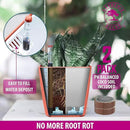 GARDENIX DECOR 5" Self Watering pots for Indoor Plants - Flower Pot with Water Level Indicator for Plants, Grow Tracking Tool - Self Watering Planter Plant Pot – 2 Pack Terracota by GreenHaven Gardens