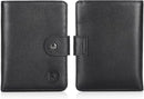 Polare Luxury RFID Blocking Leather Passport Holder Travel Wallet For Men and Women (Black with AirTag Slot(Snap Version)) by TinyTreasures Baby Boutique