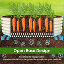 Round Raised Garden Bed Kit, 3.5x3.5x1.4Ft Outdoor Zinc-Aluminum-Magnesium Metal Flower Beds Stainless Steel Patio Ground Planter for Planting Vegetables (Ivory) by GreenHaven Gardens
