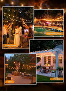 Brightown Outdoor String Lights - Connectable Dimmable LED Patio String Lights with G40 Globe Plastic Bulbs, All Weatherproof Hanging Lights for Outside Backyard Porch (50 ft - 25 LED Bulbs) by GreenHaven Gardens