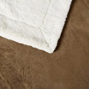 Amazon Basics Reversible Sherpa Throw Blanket, Brown, 50"x60" by CozyNest Decor