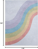 Well Woven Kids Rugs Rainbow 9'10" x 13' Multi Color Modern Flat-Weave Playroom Area Rug by CozyNest Decor