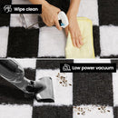 Super Soft Rug for Bedroom, 6x9 Ft Black and White Area Rug Classic Checkered Shaggy Anti-Skid High Pile Soft Fluffy Rug Fuzzy Carpet for Living Room Bedroom Kids Room Nursery, Dorm Home Decor by TinyTreasures Baby Boutique