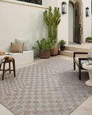 Loloi Amber Lewis Topanga Collection TOP-03 Natural/Dove 6'-7" x 9'-4" Indoor/Outdoor Area Rug by CozyNest Decor