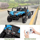24V 2 Seater Ride On Car Truck, Power Wheels Kids UTV w/Parent Remote Control, 3.1 MPH Max Speed, Music Player, LED Lights & Storage, Electric Vehicle Ride On Toy for Kids Toddler Ages 3-8, Blue by TinyTreasures Baby Boutique