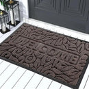 Yimobra Welcome Mat Outdoor, 36x24 Waterproof Door Mat Outside Entrance, All-Weather Non Slip Front Door Mat, Low-Profile Entryway Mat Indoor, Porch and Patio, Brown by CozyNest Decor
