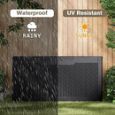 JUMMICO 100 Gallon Resin Deck Box, Waterproof Outdoor Storage Box with Lockable Lid for Garden Tools, Patio Cushions (Black) by CozyNest Decor