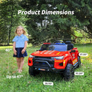 12V 7Ah Electric Fire Truck Ride-On Toy for Big Kids, 2 Seater Kids Ride on Car SUV w/Remote Control, Bluetooth - Red by TinyTreasures Baby Boutique