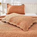 MarCielo 3-Piece 100% Cotton Oversized Bedspread Lightweight Quilt Coverlet Embroidery Farmhouse Bedding Set T0 (Royal Orange, Oversized Queen (100"x106")) by CozyNest Decor