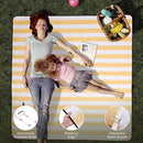 HX&OD Extra Large Picnic Outdoor Blanket, 80”x80” Waterproof Picnic Mat Foldable Camping Blanket Portable with Carry Strap for Beach Mat Outdoor Camping Party(Yellow) by TinyTreasures Baby Boutique