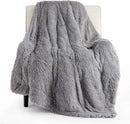 Bedsure GentleSoft Fuzzy Sherpa Faux Fur Twin Blanket Grey Cozy Gifts for Women Men, Soft Fleece Plush Warm Minky Thick Blanket Twin Size for Bed, Couch, Dorm Essentials Grey Room Decor Gifts, 60x80 by CozyNest Decor