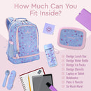 Bentgo Kids 2-in-1 Backpack & Insulated Lunch Bag - Durable 16” Backpack & Lunch Container in Unique Prints for School & Travel - Water Resistant, Padded & Large Compartments (Lavender Galaxy) by TinyTreasures Baby Boutique