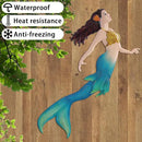 John's Studio Metal Mermaid Sea Wall Decor Outdoor Garden Hanging Art Sculptures Home Ocean Theme Decorations for Kitchen Bathroom and Pool - 14.9Inches by GreenHaven Gardens