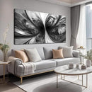Large Abstract Canvas Wall Art Living Room Black Art Wall Decor for Office Teenage Boy Room Decor 29 x 59 Inch by CozyNest Decor