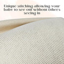 Peekaboo Knit Breathable Nursing Cover Up For Breastfeeding - Soft Organic Cotton & Cashmere Breast Feeding Covers For Women - Privacy Feature - Includes Mesh Laundry Bag (Beige) by TinyTreasures Baby Boutique
