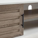 Mid Century Wooden TV Stand with Open Shelf and 2 Storage Cabinets for TVs up to 65 Inches,White Walnut Modern Entertainment Center TV Console for Living Room,Bedroom. by CozyNest Decor