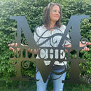 Custom Metal Last Name Monogram Sign – Personalized Wedding, Housewarming, or Outdoor Wall Decor by CozyNest Decor