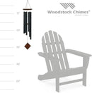 Woodstock Chimes Pluto Wind Chime for Outside 37" Black Teak Medium Tone Sound for Outdoor Garden, Patio, Porch Decor Gifts, Encore Collection, DCKT37 by CozyNest Decor