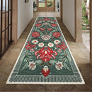 GarveeHome Floral Botanical 2x6 Washable Kitchen Runner Rugs Non Slip Grey Green Vintage Boho Cottage Long Rug for Hallways Bedroom Entryway Bathroom Mat with Rubber Back by TinyTreasures Baby Boutique