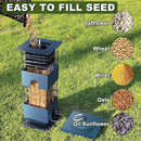 Bird Feeder 3LBS Metal Anti-Squirrel Wild Birdseed Feeder for Finch Cardinal Blue Jay Outdoors Hanging (Blue) by GreenHaven Gardens