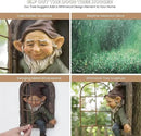 Bits and Pieces - 12-inch Elf Out The Door Tree Hugger - Yard Decorations - Whimsical Tree Sculpture - Garden Decoration - Garden Peeker Yard Art by GreenHaven Gardens