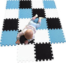 MQIAOHAM® 18 Pieces Puzzle Play Mats, Soft Baby Play Mat, Kids Interlocking Foam Floor Tiles, Toddlers Carpet Playmats G301018-101104107 by TinyTreasures Baby Boutique