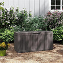 80 Gallon Outdoor Storage Box with Wheels, Waterproof Lockable Resin Deck Box Patio Storage Bin for Pool Accessories Cushion Furniture, Garden Tools, UV-Resistant Outside Delivery Grey by CozyNest Decor