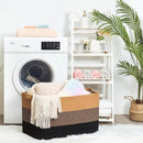 MINTWOOD Design 22in Extra Large Blanket Basket Holder for Living Room, Rectangle Rope Woven Storage Bin with Handles for Laundry, Pool Towels, and Shoes, Dog Toy Box Organizer, Black Jute by GreenHaven Gardens