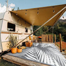 GENIMO Outdoor Rug 10' x 10' Waterproof for Patios Clearance, Reversible Outdoor Plastic Straw Camping Rug Carpet, Large Area Rugs Mats for RV, Camper, Deck, Balcony, Porch, Beach, Picnic, Grey&White by CozyNest Decor