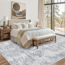 COZYLOOM 9x12 Rugs for Living Room Machine Washable Rug Modern Abstract Floor Cover with Non Slip Backing Satin Resistant Ultra Soft Geometric Carpet for Bedroom Office, Grey by TinyTreasures Baby Boutique