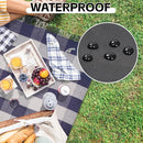 G GOOD GAIN Waterproof Picnic Blankets- Extra Large Outdoor Blanket Foldable, Beach Blanket with PU Handles, Sandproof Picnic Mat for Hiking, Camping, Lawn, Park, Grass.GreySquare by TinyTreasures Baby Boutique