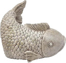 Real Fish Sculpture Gutter Diverter Rain,Eco-Friendly Resin Gutter Extender Diverter,Deco Gutter Extension Downspout, Splash Block, Perfect Rain Gutter Downspout Extension for 3"x4" Downspouts by GreenHaven Gardens