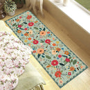 Rug Runners 2x6, Floral Green Washable Kitchen Rugs for Hallways Area Rugs, Non Slip Long Rug Low Pile Doormat Flower Carpet for Kitchen, Entryway Indoor, Bedroom, Bathroom, Laundry, Sage Green by TinyTreasures Baby Boutique
