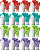 Irenare 16 Pairs Gardening Gloves Bulk for Women Breathable Rubber Coated Yard Garden Gloves Outdoor Protective with Grip by GreenHaven Gardens