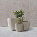 Kante 18",14",10" Dia Concrete Round Planters (Set of 3), Outdoor Indoor Large Planter Pots with Drainage Hole and Rubber Plug for Home Patio Garden, Weathered Concrete by GreenHaven Gardens