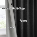 RAIN CITY Black Blackout Curtains Back Tab 2 Panels 70x90 by CozyNest Decor