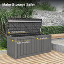 EAST OAK Outdoor Storage Box, 90 Gallon Deck Box, Waterproof Resin Storage Bin for Patio Cushions, Gardening Tools, Lockable, UV Resistant, Grey by GreenHaven Gardens