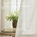 LAMIT Sheer Linen Curtains for Living Room 95 inch Long 2 Panels, Light Filtering Natural Curtains Bronze Grommet Linen Textured Neutral Boho Drapes for Bedroom Farmhouse, 52 x 95 Inch by CozyNest Decor