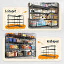 REIBII 81.5''W Storage Shelves 3680LBS Garage Shelving Heavy Duty 4 Tier Metal Shelving Unit Adjustable Wire Shelf and Storage Pantry Shelves for Kitchen Garage，81.5Wx23.62Dx70.86H，Black by CozyNest Decor
