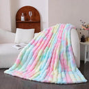 UKELER Colorful Plush Furry Throw Blanket 50''x60'', Super Soft Cozy Warm Blanket for Bed, Couch, Sofa, Office, Camping Shaggy Faux Fur Blanket Gift for Girls, Women by CozyNest Decor