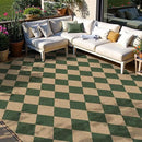 Lahome Checkered Washable Rugs 8x10, Easy Jute Rug for Living Room Patio, Farmhouse Neutral Indoor Outdoor Carpet Non Slip Non Shedding Floor Carpet for Office Deck Backyard by CozyNest Decor