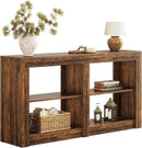 Tribesigns 59-Inch Farmhouse Entryway Table, 3-Tier Console Tables for Living Room, Wood Console Behind Couch for Living Room, Hallway, Foyer, Rustic Brown by CozyNest Decor