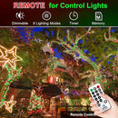 KNONEW 600ft 1500 LED String Lights Outdoor Christmas Lights 8 Modes & Timer Fairy Light Plug in Waterproof LED String Lights for Xmas Yard Tree Wedding Party Holiday Decorations (Red and Green) by GreenHaven Gardens