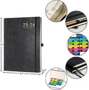Planner 2025-2026 - JUL 2025 - JUN 2026, Planner Weekly and Monthly, Academic Planner 2025-2026, 8.5" x 11", Leather Cover Planners with Thick Paper, Back Pocket with Notes Pages, Black by TinyTreasures Baby Boutique