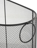 Deco 79 Metal Storage Cart Oval Mesh Wire Rolling Laundry with Ring Handles, 21" x 12" x 21", Black by GreenHaven Gardens