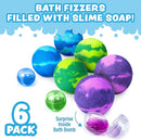 Super Goo Bath Slime 'Surprise' Bombs, 6 Pack | Kids Bath Bombs With Surprise Inside | Nontoxic | Stretchy, Squishy Slime Soap | Sensory Fun for Kids by TinyTreasures Baby Boutique