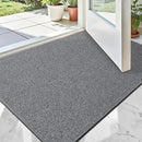 LUMI Indoor Door Mat 17"x30", Ultra Thin Low Profile Non-Slip Doormat for Home Entrance, Absorbent & Stain-Resistant Welcome Mats, Washable Entryway Mat for Front Door, Patio, Porch, Grey by CozyNest Decor