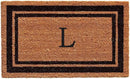 Calloway Mills 152963672L Black Border 36" x 72" Monogram Doormat Letter (L)
